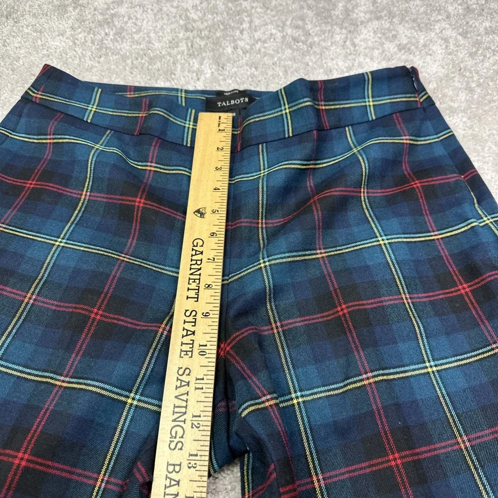 Talbots Heritage Wool Blend Tartan Plaid Cuffed Pants Size 12 Academia‎